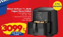 Wiami Airfryer 7 L Akıllı Yağsız Hava Fritözü image