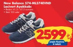 New Balance 574-ML574EVND Lacivert Ayakkabı  image