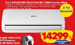 Şok E.C.A Spylos Pro ESA1512A100 12000 Inverter Klima