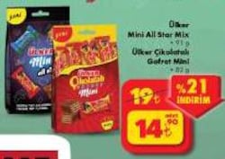 Ülker Mini All Star Mix 91 g / Çikolatalı Gofre Mini 82 g image