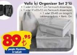 Valiz İçi Organizer Set 3'lü image