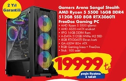 Gamers Arena Sangal Stealth AMD Ryzen 5 5500 16 GB DDR4 512 GB SSD 8 GB RTX3060T image