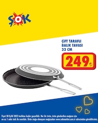 Çift Taraflı Balık Tavası 32 cm image