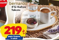 Bernardo 4'lü Kahve Takımı image