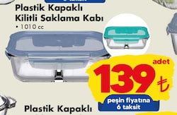 Paşabahçe Plastik Kapaklı Kilitli Saklama Kabı 1010 cc image