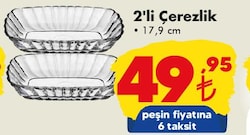 Paşabahçe 2'li Çerezlik 17,9 cm image