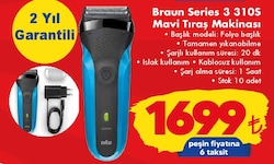 Braun Series 3 310S Mavi Tıraş Makinası image