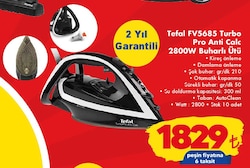 Tefal FV5685 Turbo Pro Anti Calc 2800W Buharlı Ütü image