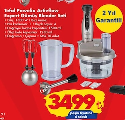 Tefal Powelix Activflow Expert Gümüş Blender Seti 1500 W image