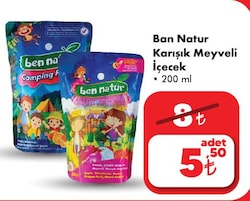 Ban Natur Karışık Meyveli İçecek 200 ml image