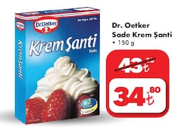 Dr.Oetker Sade Krem Şanti 150 gr image