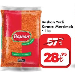 Başhan Yerli Kırmızı Mercimek 1 kg image