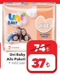 Uni Baby Aile Paketi 4x52 Adet image