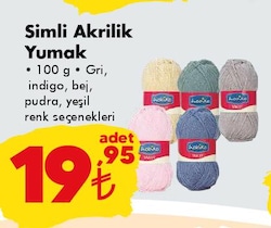 Simli Akrilik Yumak 100 g image