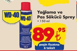 WD-40 Yağlama ve Pas Sökücü Sprey 150 ml image