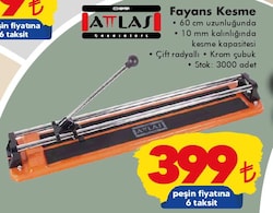 Atlas Fayans Kesme 60 cm image