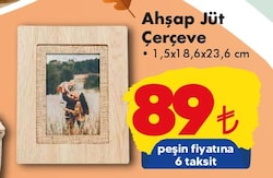 Ahşap Jüt Çerçeve 1,5x18,6x23,6 cm image