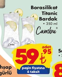 Cambu Borosilikat Titanic Bardak 250 ml image