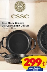 Esse Black Granite Die-Cast Sahan 2'li Set image