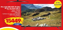 Altus AL65 UHD 9823 4K Ultra HD 65 165 Smart Led Tv image
