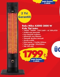 Raks Mika A2000 2000W Kule Tipi Isıtıcı image