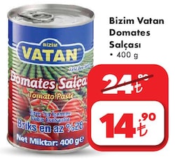 Bizim Vatan Domates Salçası 400 g image