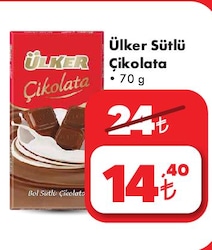 Ülker Sütlü Çikolata 70 g image