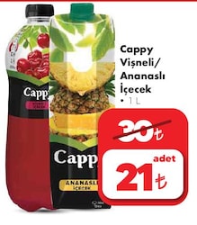 Cappy Vişneli/Ananaslı İçecek 1 L image