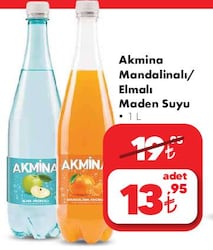 Akmina Mandalinalı/Elmalı Maden Suyu 1 L image