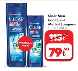 Clear Men Cool Sport Şampuan 350 ml+180 ml image
