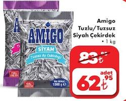 Amigo Tuzlu/Tuzsuz Siyah Çekirdek 1 kg image