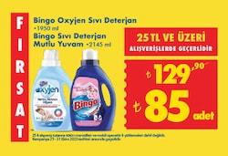 Bİngo Oxyjen Sıvı Deterjan 1950 ml/Bingo Sıvı Deterjan Mutlu Yuvam 2145 ml image