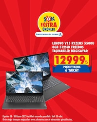 Lenovo V15 Ryzen5 5500U 8GB 512SSD Freedos Taşınabilir Bilgisayar image