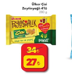 Ülker Çizi Zeytinyağlı 4'lü 280 gr image