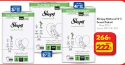 Sleepy Natural 2'li Fırsat Paketi Maxi 82'li / Junior 58'li / XL 46'lı image