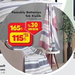 Pamuklu Battaniye Tek Kişilik image
