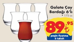 Galata Çay Bardağı 6'lı 175 cc image