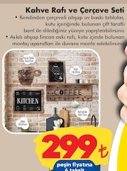 Kahve Rafı ve Çerçeve Seti image