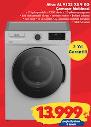 Altus AL 9123 XS 9 Kg Çamaşır Makinesi image