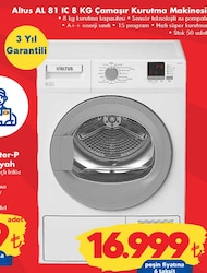 Altus AL 81 IC 8 Kg Çamaşır Kurtma Makinesi image