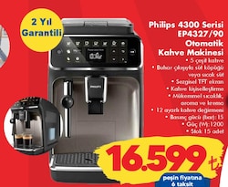 Philips 4300 Serisi EP4327/90 Otomatik Kahve Makinesi image