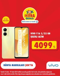 Vivo Y16 3/32 GB Işıltılı Altın image