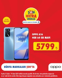 Oppo A16 4/64 GB Mavi image