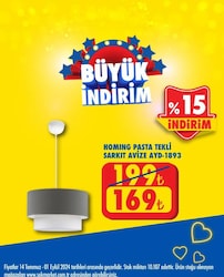 Homing AYD-1893 Pasta Tekli Sarkıt Avize image