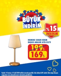 Homing AYD-3579 Golde Krem Başlık Abajur image