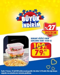 Borart Kilitli Fırın Saklama Kabu 1520 cc image