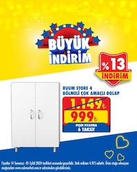 Ruum Store 4 Bölmeli Çok Amaçlı Dolap image