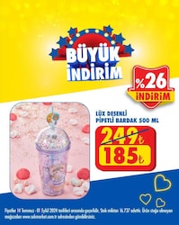 Lüx Desenli Pipetli Bardak 500 ml image