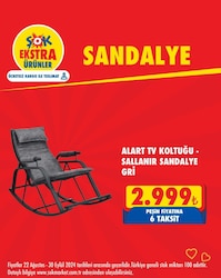 Alart Tv Koltuğu Sallanır Sandalye Gri image