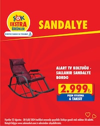 Alart Tv Koltuğu Sallanır Sandalye Bordo image